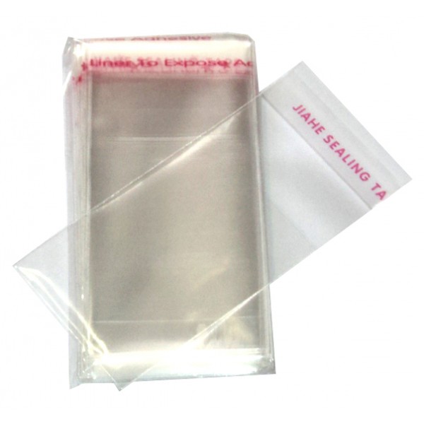 Saco Plástico Transparente Adesivo