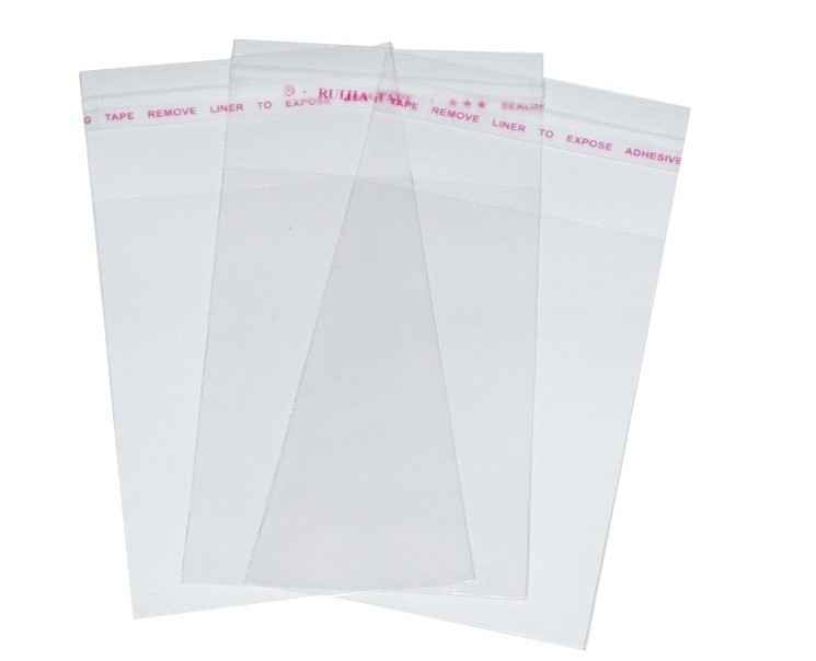 envelope plásticos com fita adesivadas
