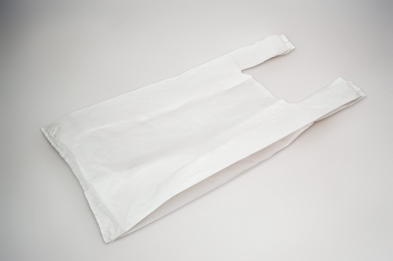 sacola plástica branca